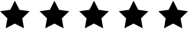 Five black stars in a row