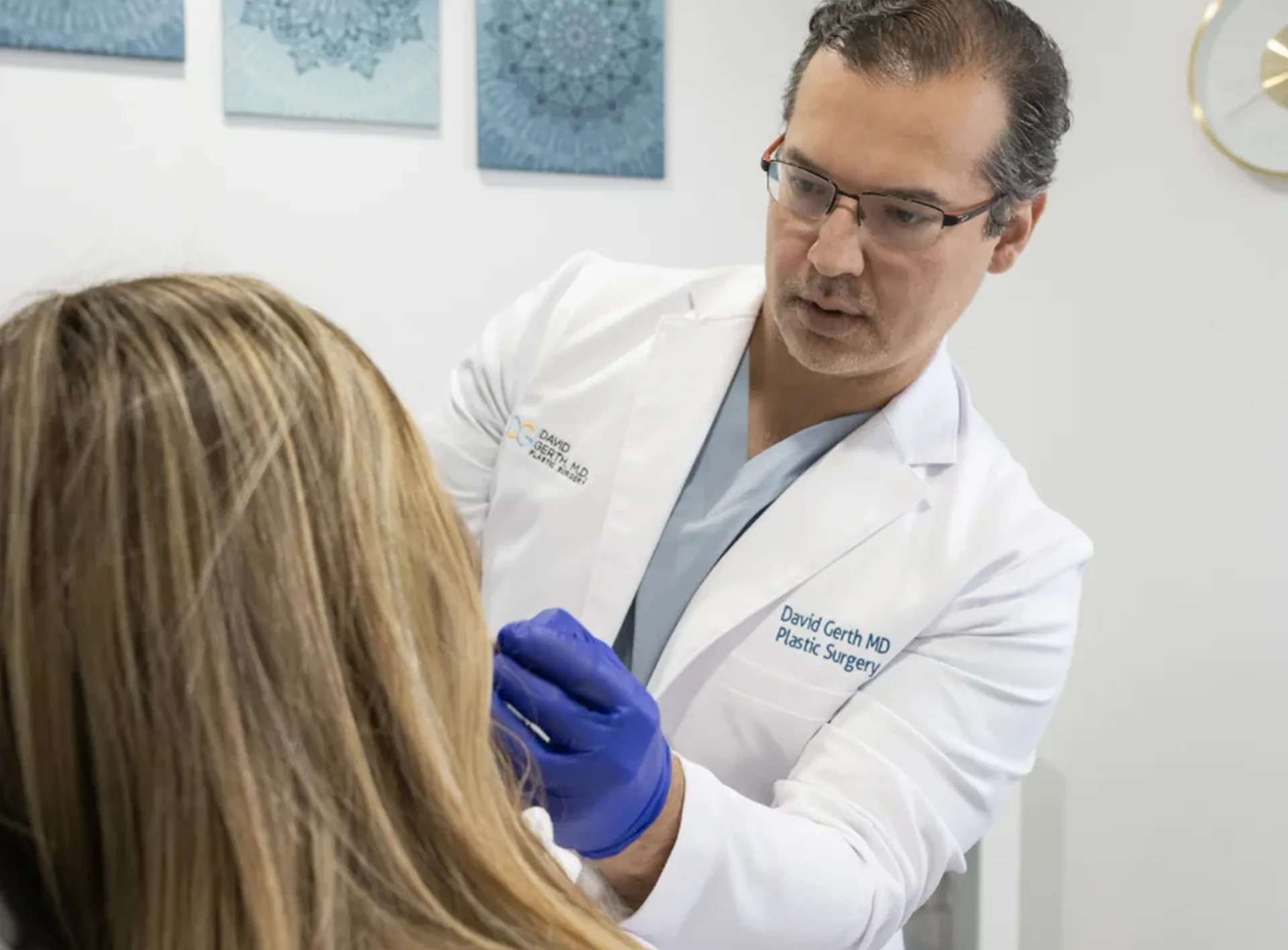 dr gerth examining patient