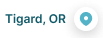 Tigard, OR text with location marker icon
