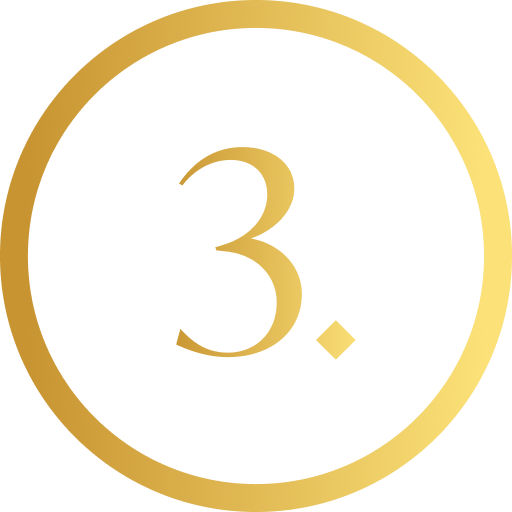 Number 3 inside a gold circle