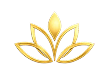 Gold lotus flower icon