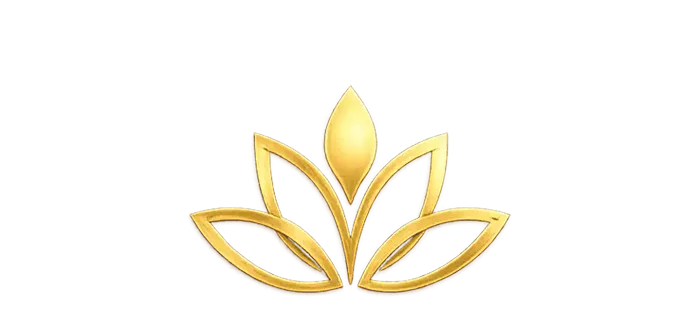 Gold lotus flower icon