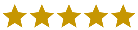 Five gold stars rating