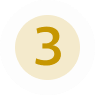 Number 3 in a tan circle