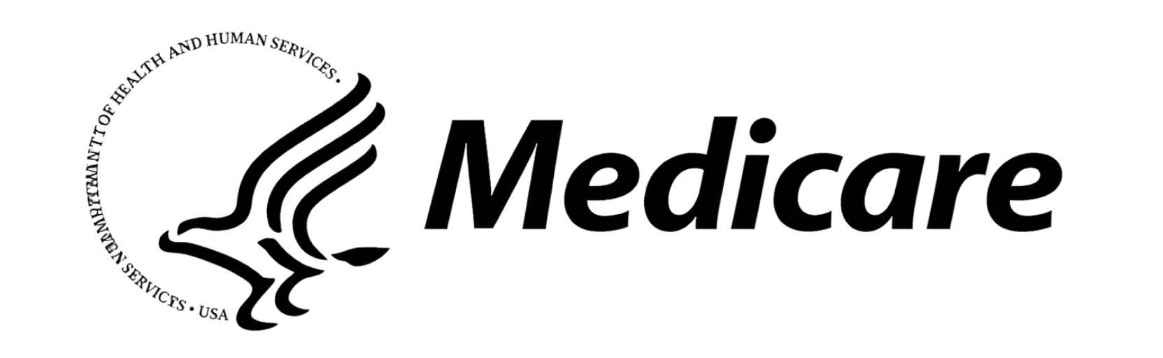 Medicare logo with eagle wing symbol and text