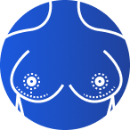 Diagram showing inverted-T incision placement for breast surgery