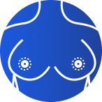 Diagram showing periareolar incision placement for breast surgery