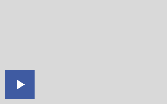 Play button icon on blue square