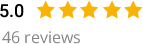 5.0 star rating with 46 Google reviews