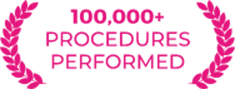 100,000+ Procedures Performed badge