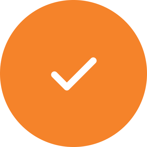 Orange checkmark icon