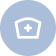 Shopping bag icon on blue circle