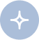 Sparkle star icon on blue circle