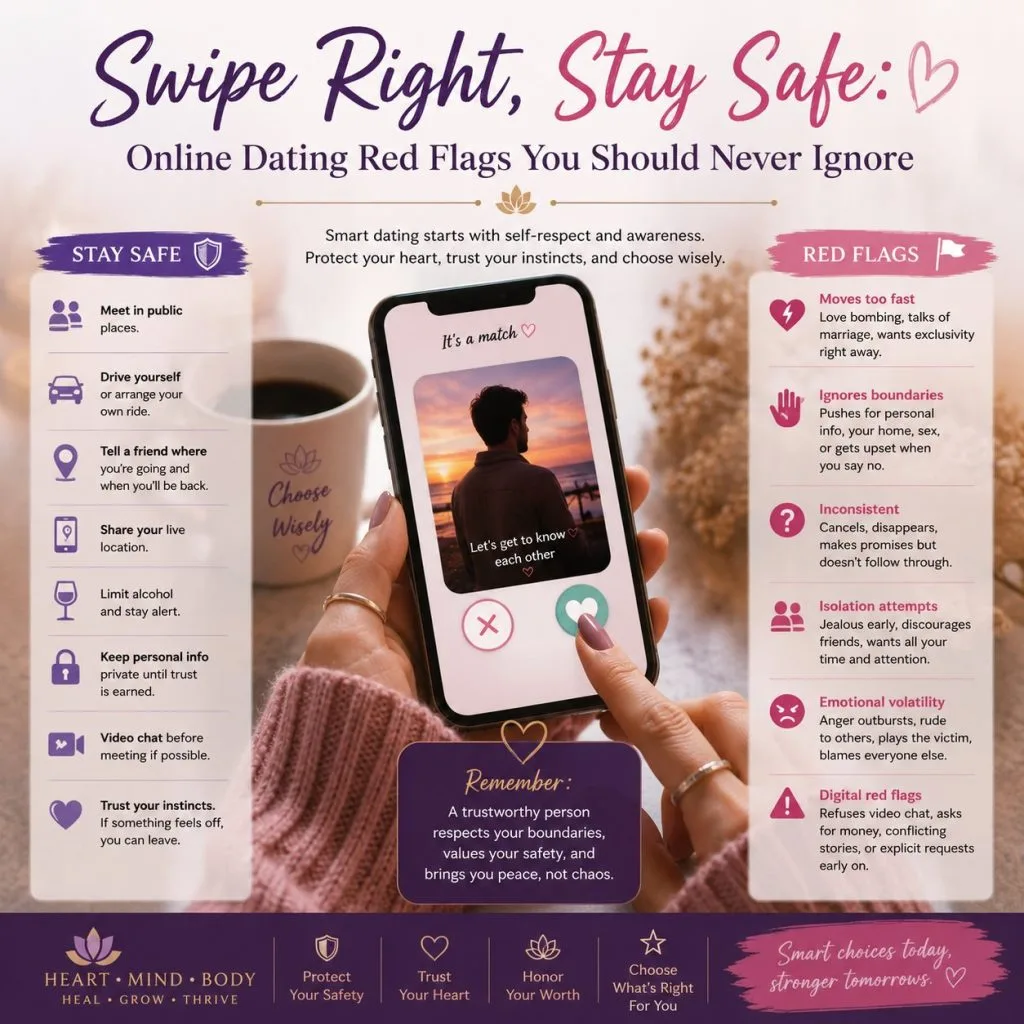 Swipe Right, Stay Safe: Online Dating Red Flags You Should Never Ignore Banner