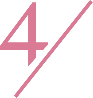 Pink plus sign icon with a diagonal line, representing addition or positive action