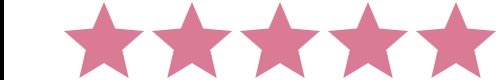 Five pink stars in a row