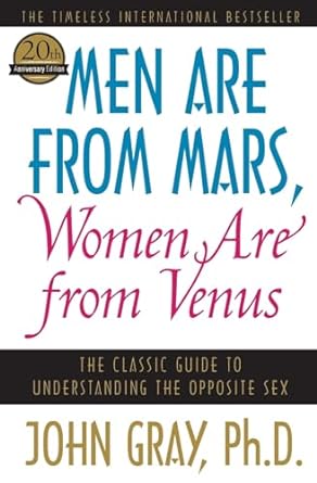 Men Are from Mars, Women Are from Venus book cover by John Gray, Ph.D., 20th Anniversary Edition