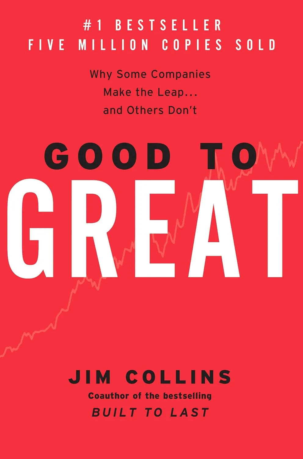 Good to Great book cover by Jim Collins, #1 bestseller with five million copies sold