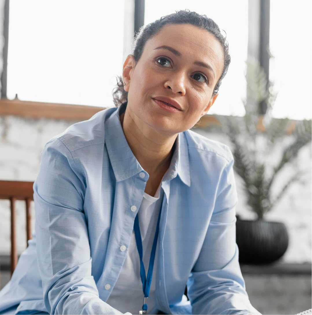 Patient talking with a psychiatric mental health nurse practitioner