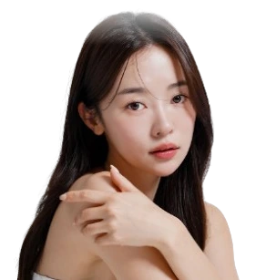 Woman with luminous complexion for glass skin mobile banner