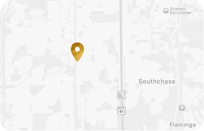 Map showing spa location marker near Southchase and Flamingo area