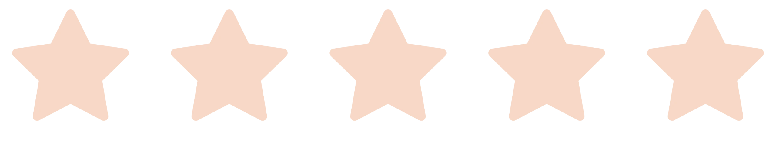 Five full stars representing a five-star client review rating