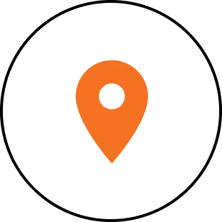 Orange location pin icon
