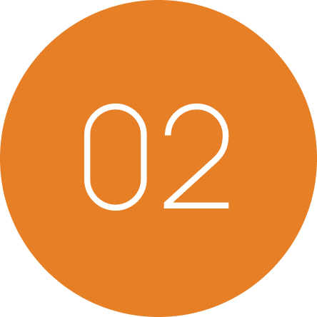 Orange circle with white number 02