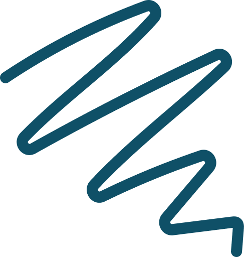 Handwritten zigzag or squiggle icon in teal