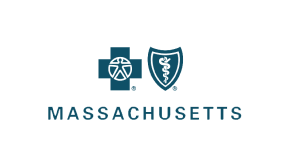 Massachusetts health insurance logos with medical cross and caduceus shield