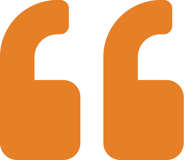 Pair of orange quotation marks