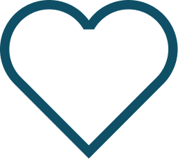 Dark blue heart outline icon for relationship support
