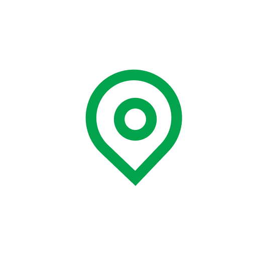 Green location pin with center dot icon