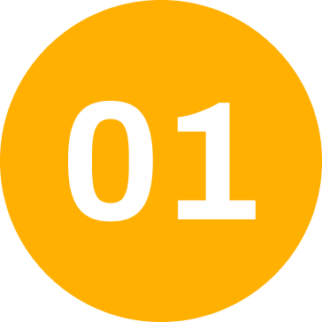 Number 01 in white text on a gold circle