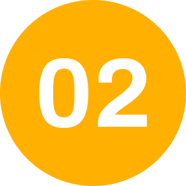 Number 02 in white text on a gold circle