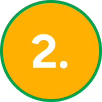 Number 2 in white text on yellow circle with teal border
