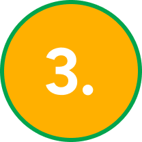 Number 3 in white text on yellow circle with teal border