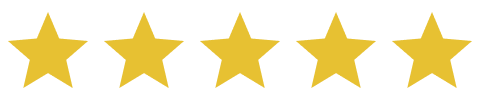 Five gold stars rating