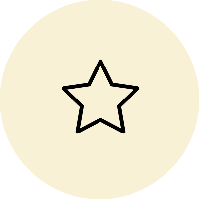 Star icon on light yellow background