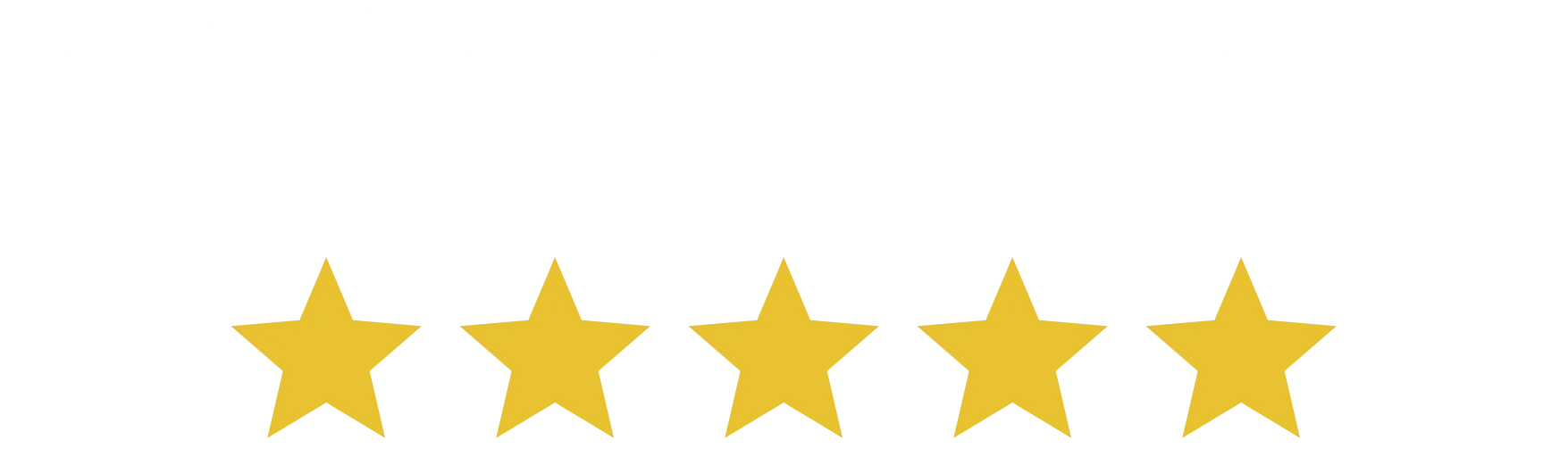 Five gold stars in a row