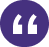 Quotation mark icon in purple circle