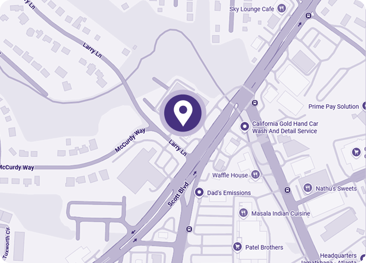 Map showing Mind Body Soul Mental Health practice location marked with purple pin