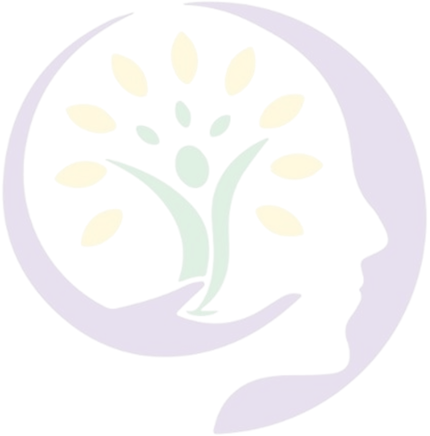 Profile silhouette of a head with a sprouting plant inside
