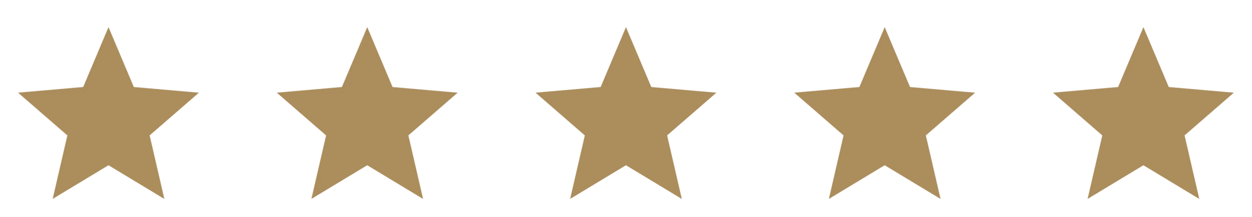 Five gold stars indicating five-star rating