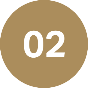 Tan circle with white number 02