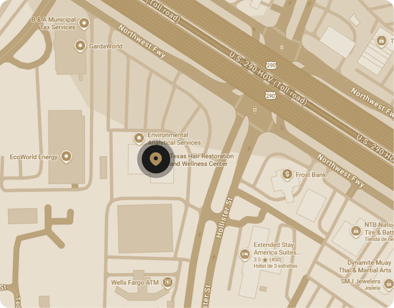 Map showing My Scalp Fit Texas Hair Restoration and Wellness Center location