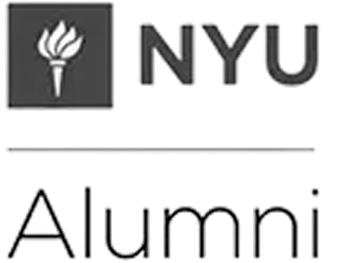 NYU Alumni logo with torch symbol
