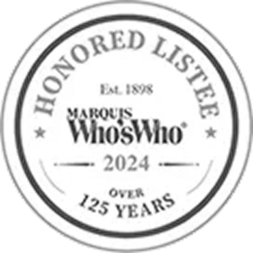 Marquis Who's Who Honored Liste 2024 badge, established 1898, over 125 years
