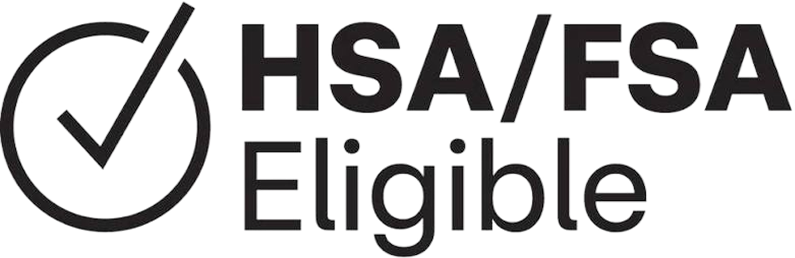 HSA/FSA Eligible badge with checkmark in circle
