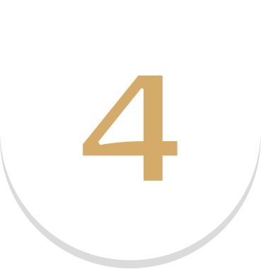 Gold number 4 in a circular badge